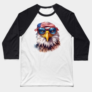 Cool American Eagle Portrait #5 Baseball T-Shirt